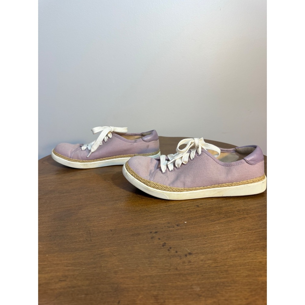 Vionic Hattie Lavender Canvas Lace Up Sneakers Women's Size 8 - Picture 2 of 6